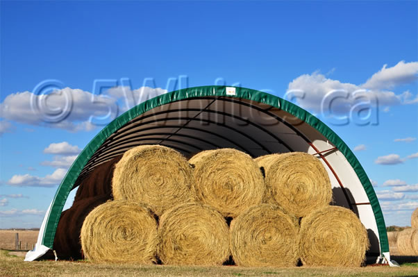Hay bale stack